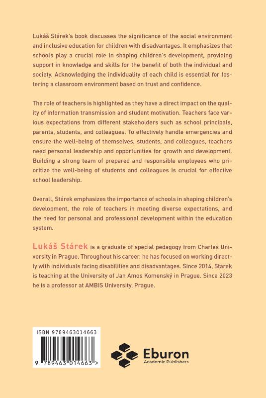 Achterkant van The influence of the social environment on the educational process of the child