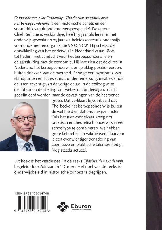 Achterkant van Ondernemers over onderwijs