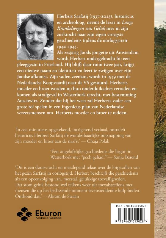 Achterkant van Langs kronkelwegen van geluk