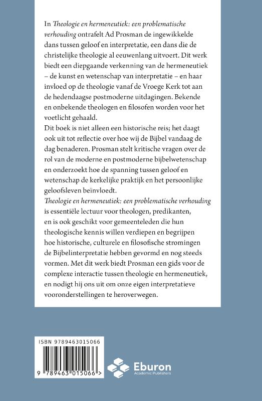 Achterkant van Theologie en hermeneutiek