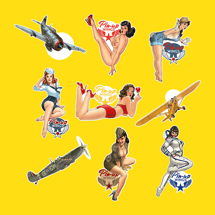 Achterkant van stickers set 2