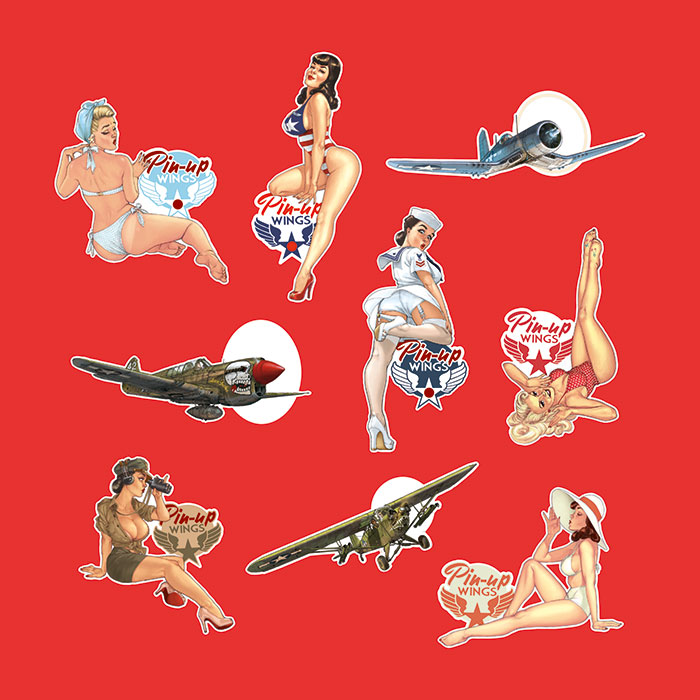 Achterkant van stickers set 1