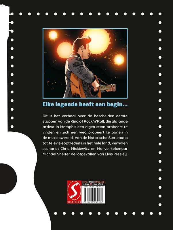 Achterkant van Elvis Presley, de officiële stripbiografie