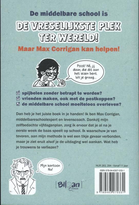Achterkant van Baas op school