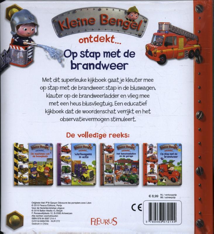 Achterkant van Op stap met de brandweer