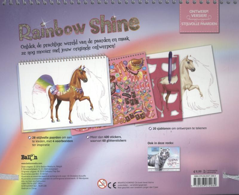 Achterkant van Rainbow Shine
