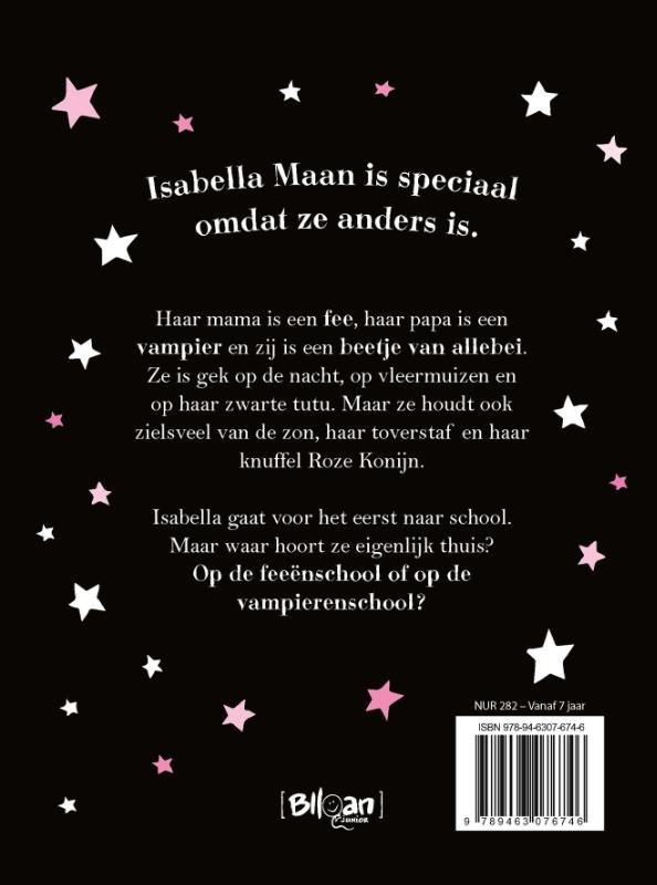 Achterkant van Isabella gaat naar school