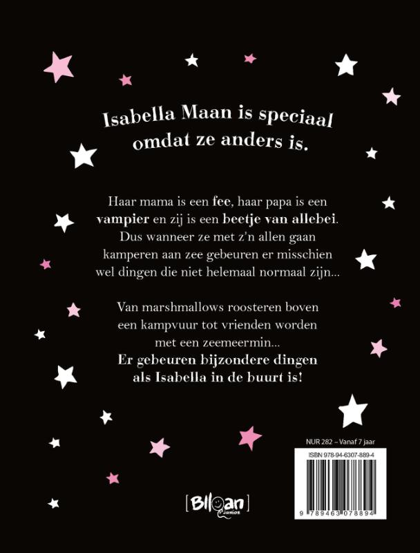 Achterkant van Isabella Maan gaat kamperen
