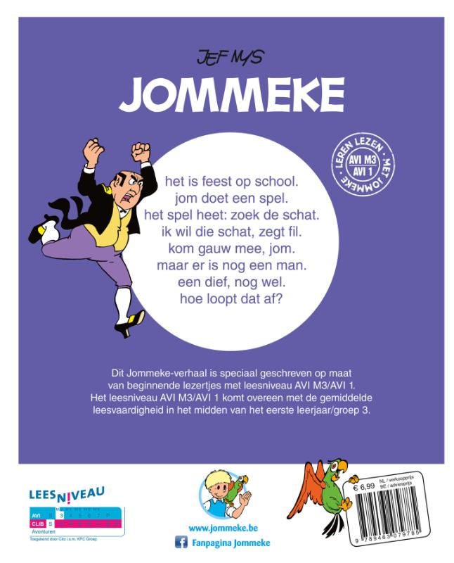 Achterkant van Jom zoekt de schat