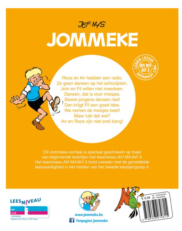 Achterkant van Fil maakt een grap