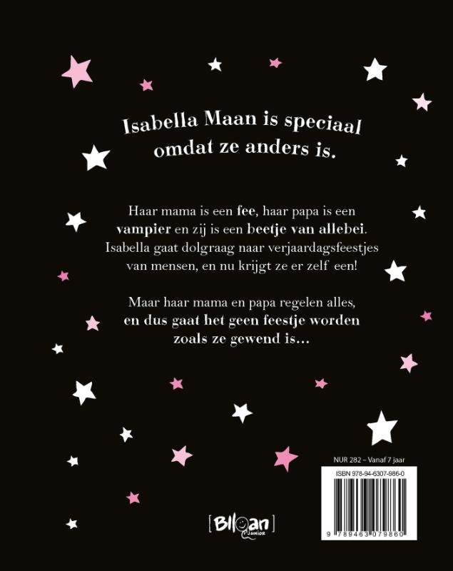 Achterkant van Isabella is jarig