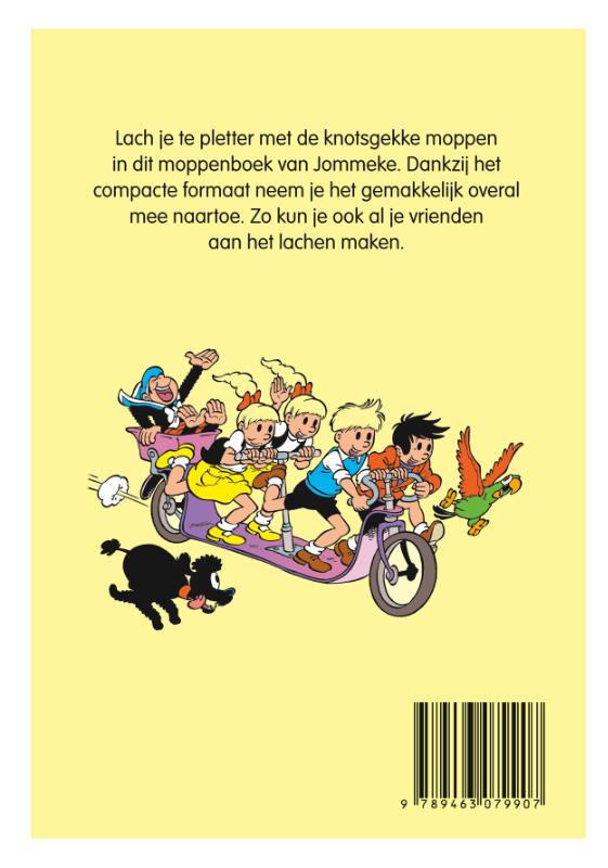 Achterkant van Jommekes knotsgekke moppenboek
