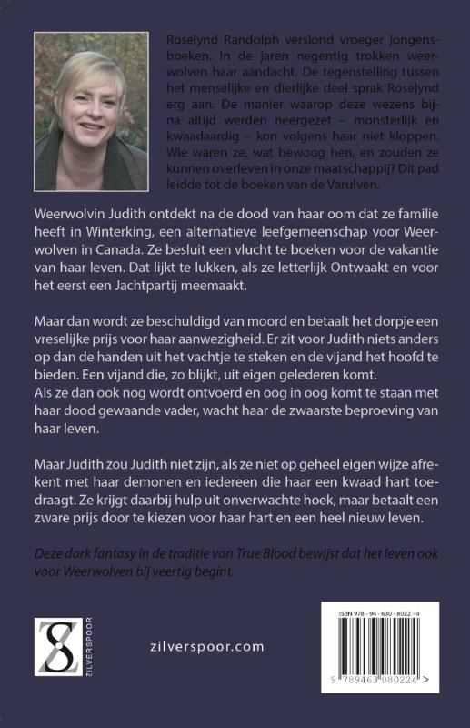 Achterkant van De zilveren wolvin
