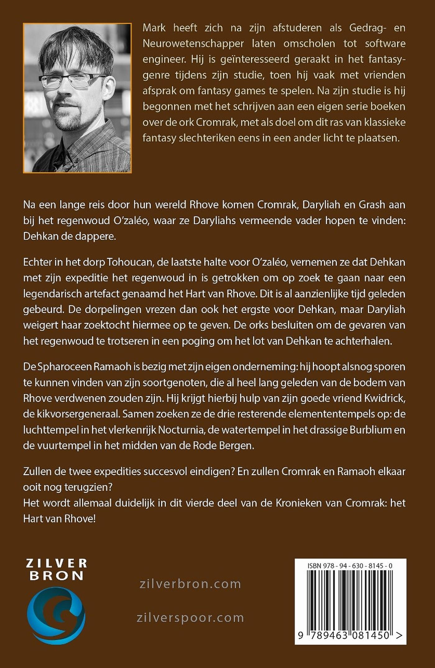 Achterkant van Het hart van Rhove
