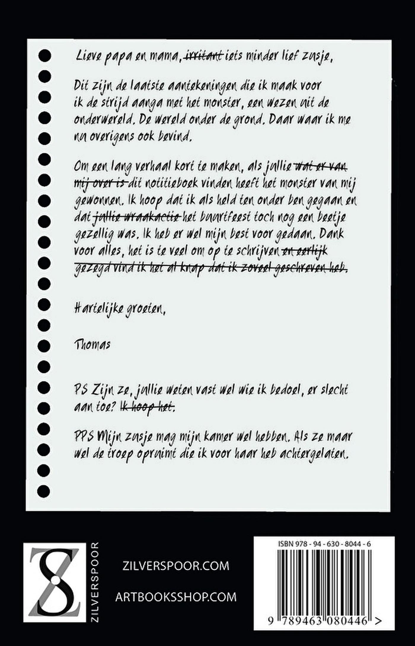 Achterkant van Monster