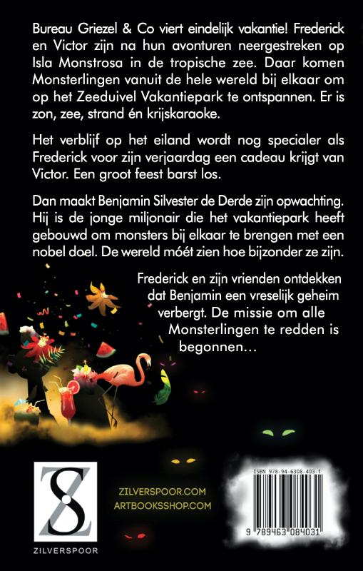 Achterkant van De monstervakantie