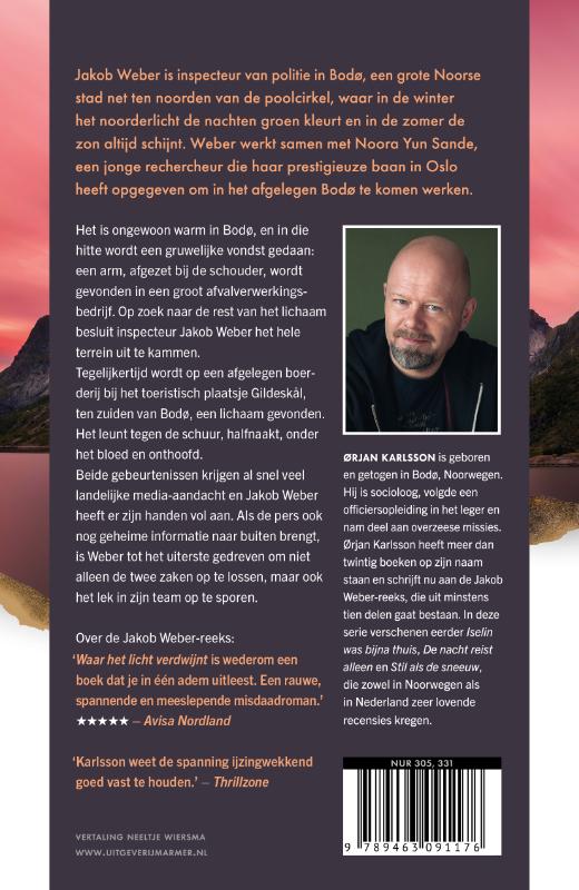 Achterkant van Waar het licht verdwijnt