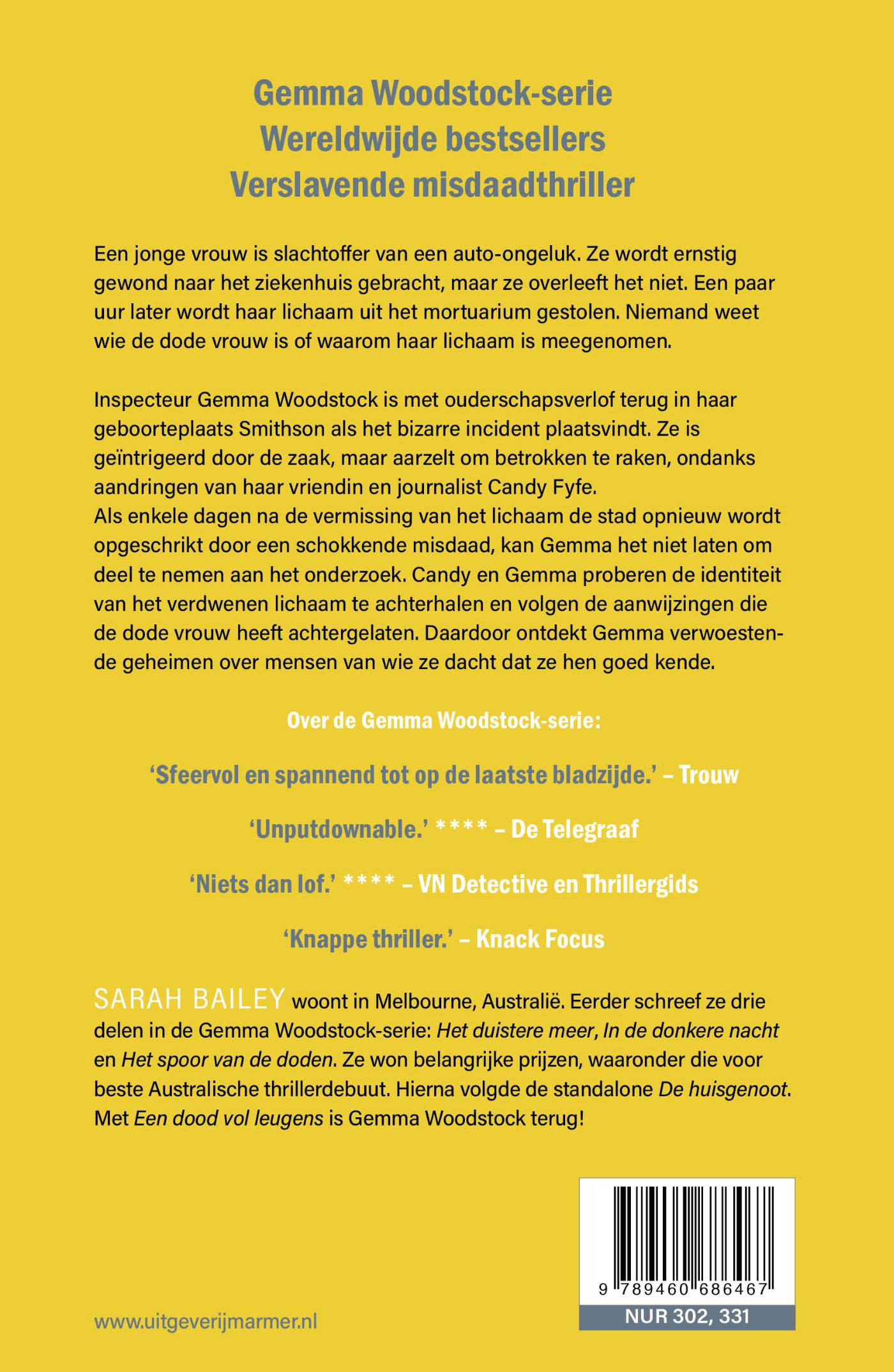 Achterkant van Een dood vol leugens