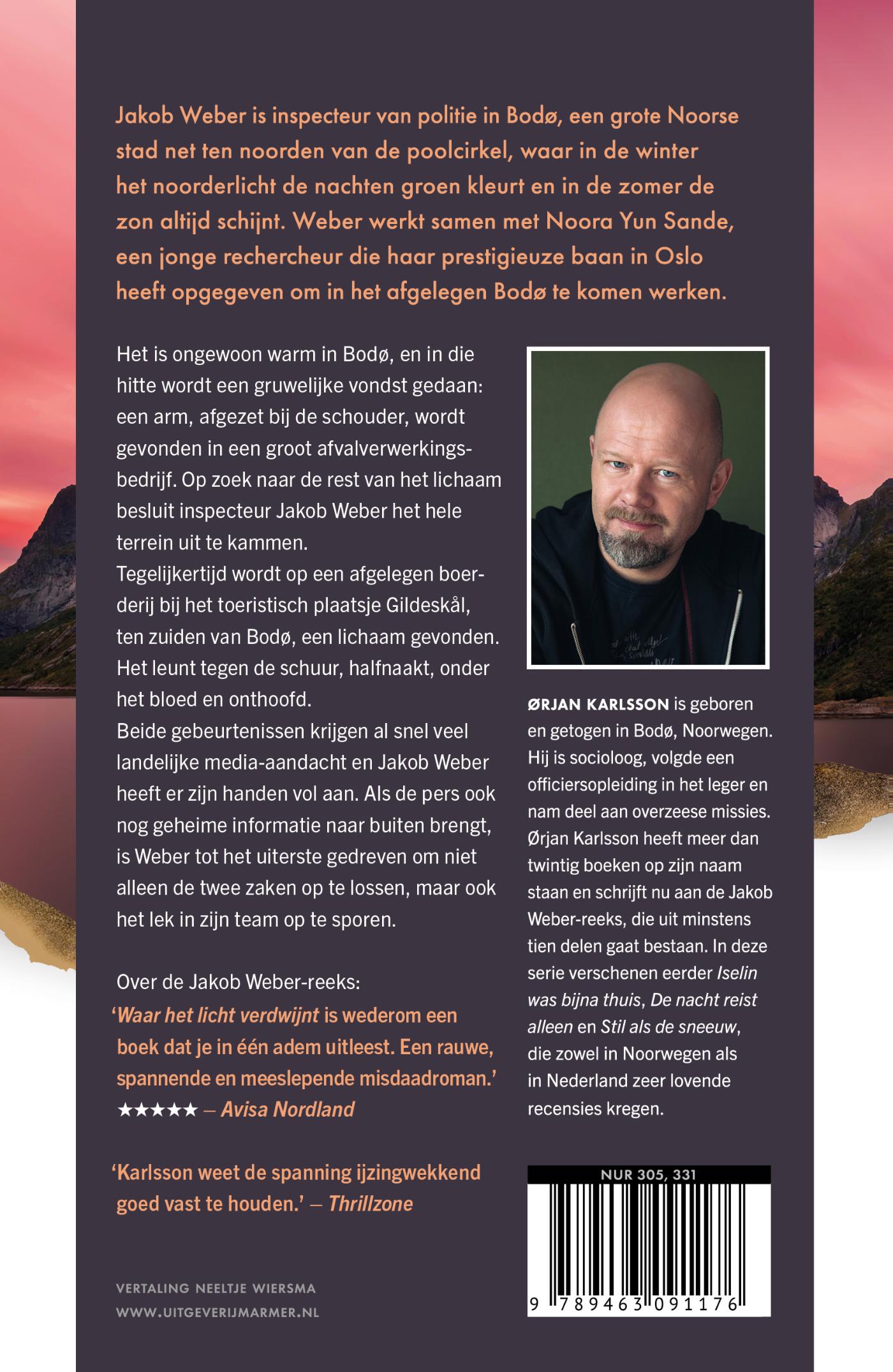 Achterkant van Waar het licht verdwijnt
