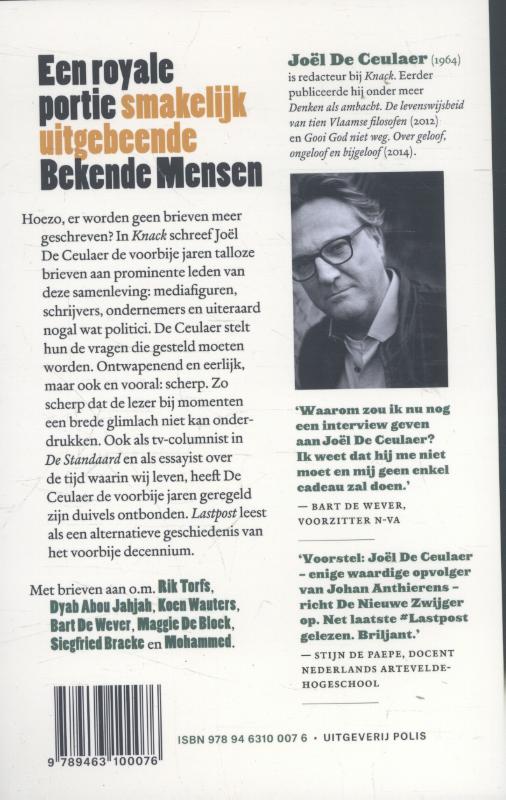 Achterkant van Lastpost