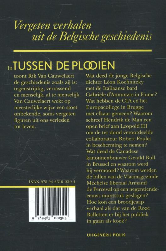 Achterkant van Tussen de plooien