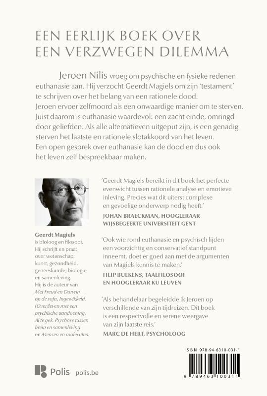 Achterkant van Liever sterven