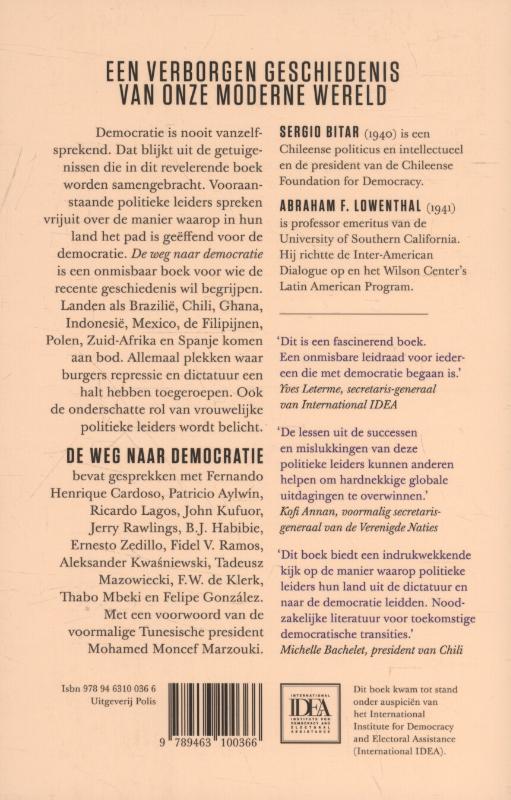 Achterkant van De weg naar democratie