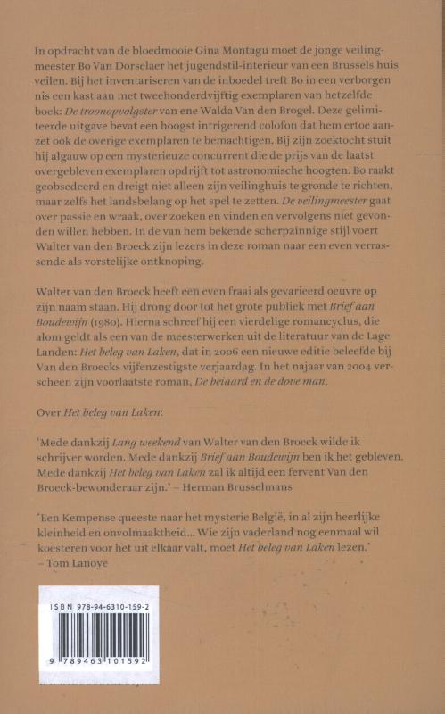 Achterkant van De veilingmeester