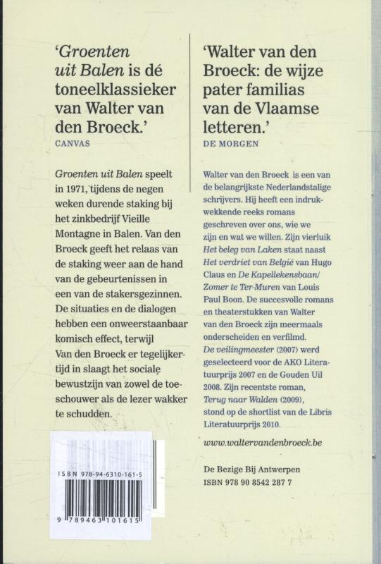 Achterkant van Groenten uit Balen