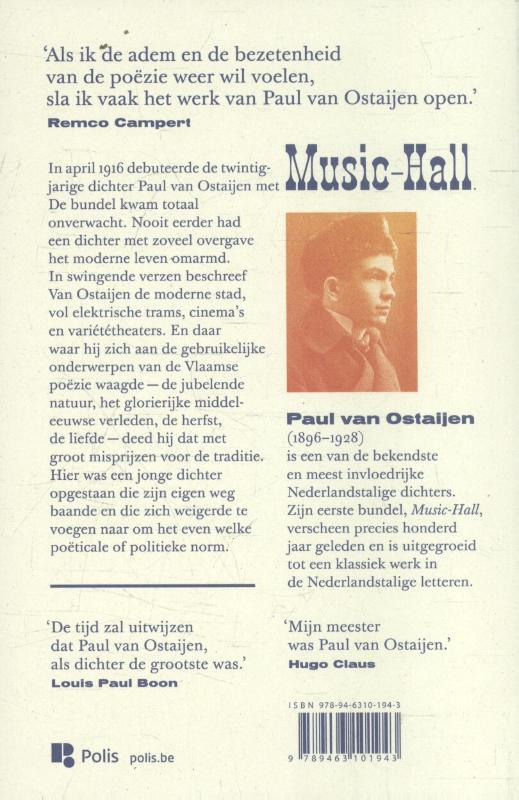 Achterkant van Music-Hall