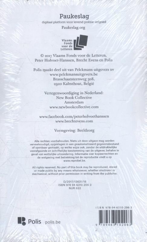 Achterkant van Wereld van de Po¿zie in kaart (5 ex.)