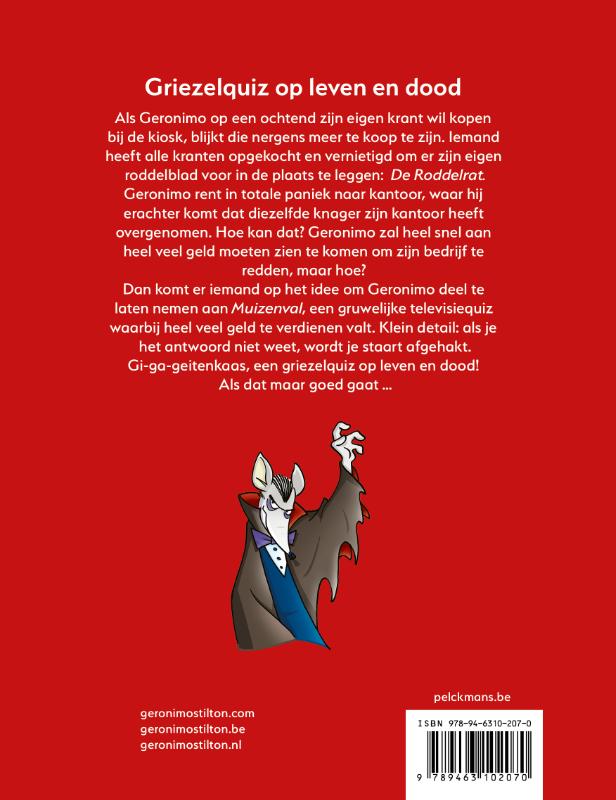 Achterkant van Griezelquiz op leven en dood