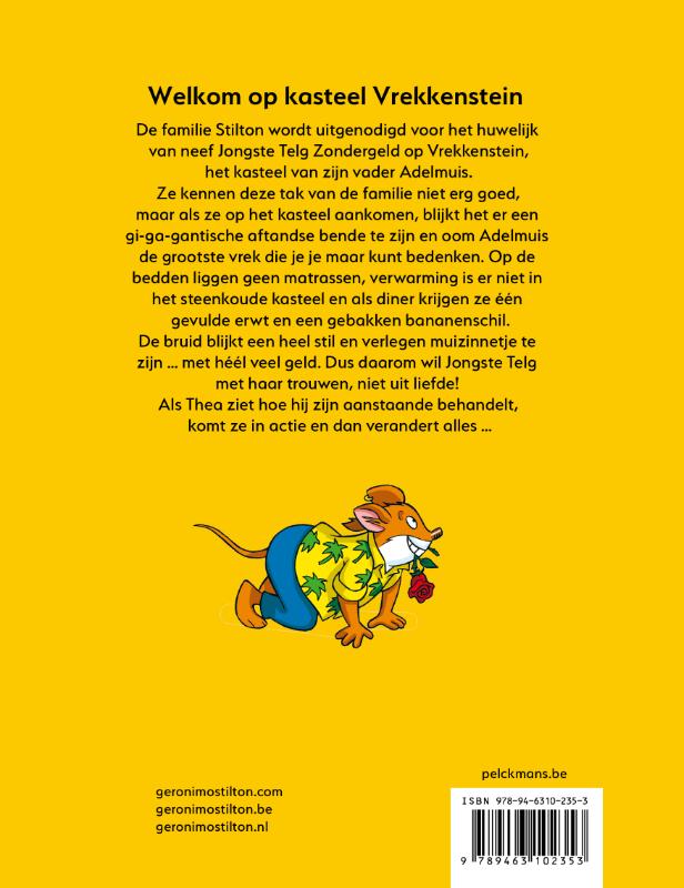 Achterkant van Welkom op kasteel Vrekkenstein