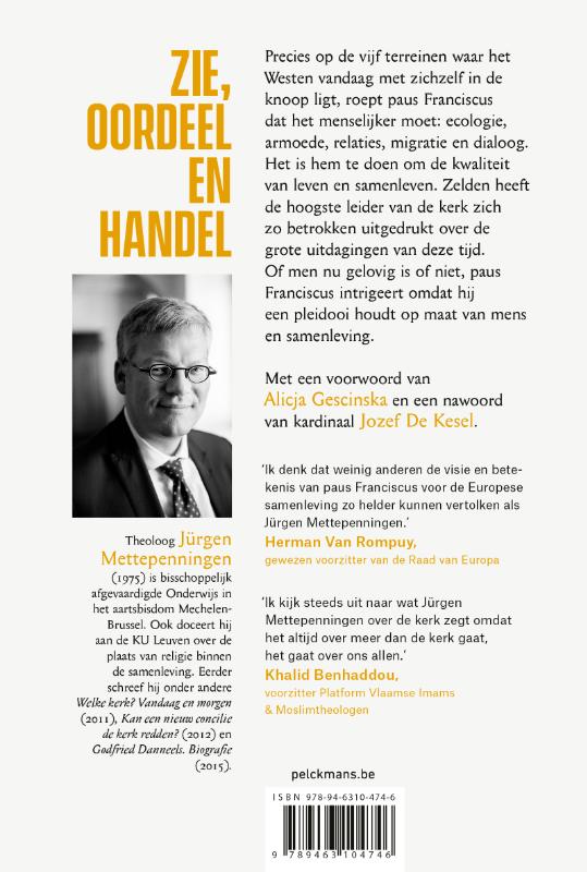 Achterkant van Franciscus