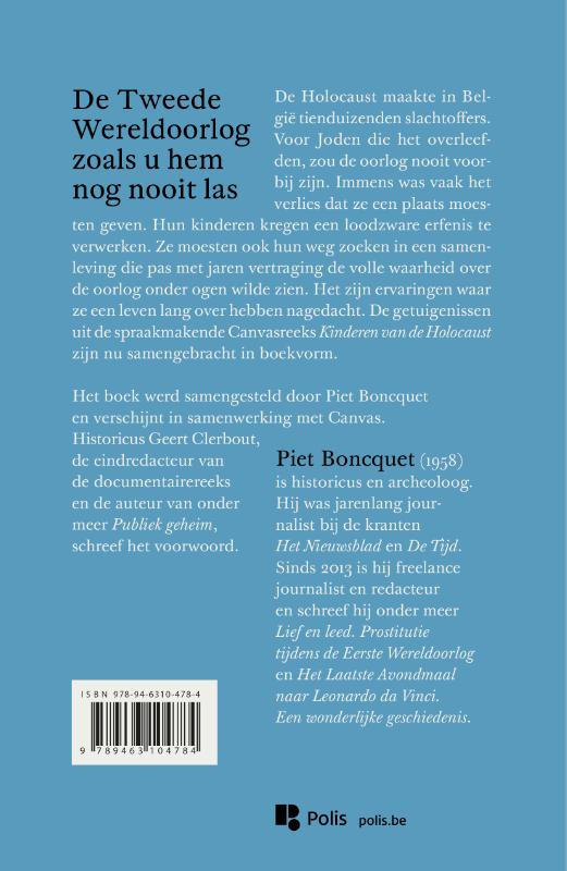 Achterkant van Kinderen van de Holocaust
