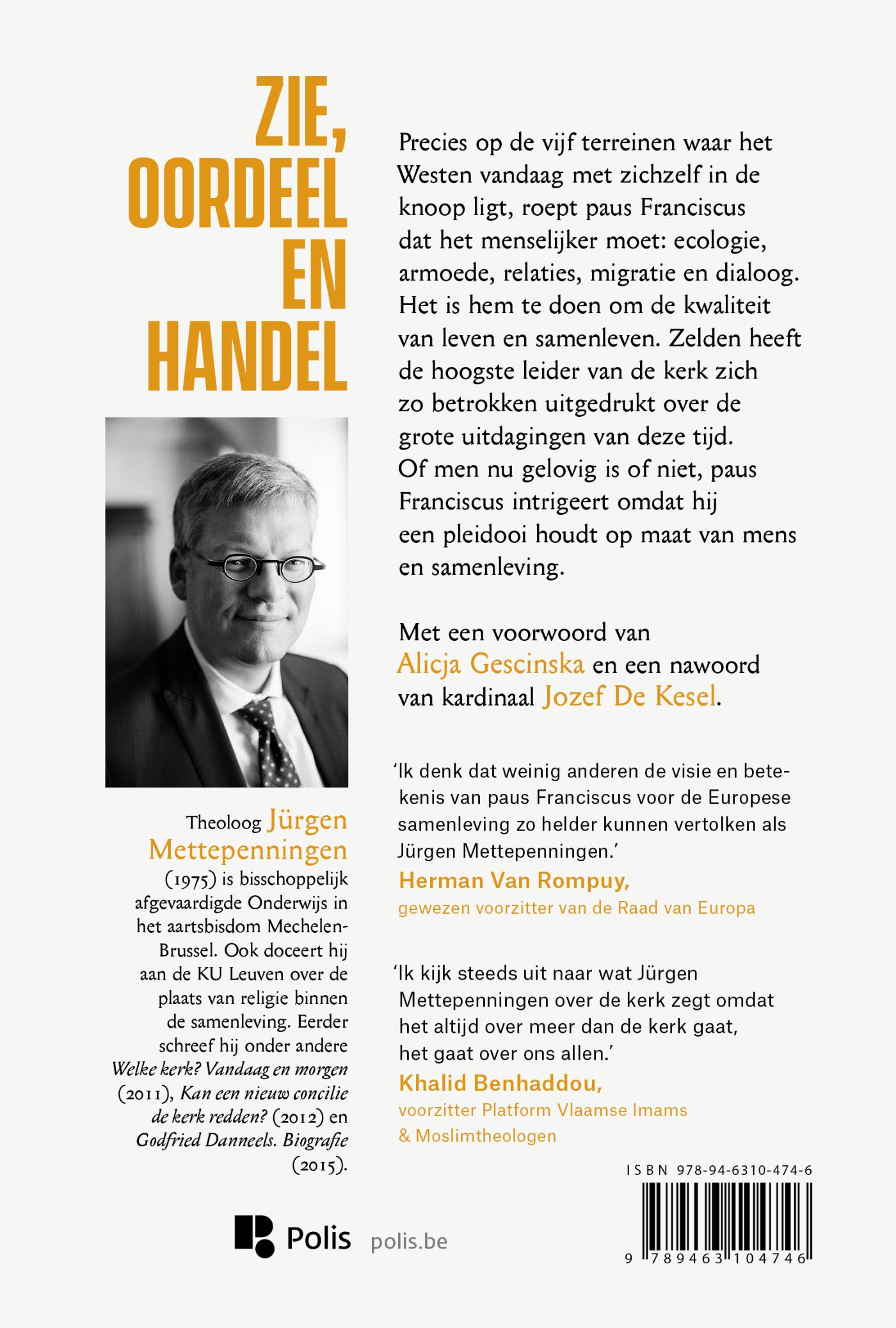 Achterkant van Franciscus