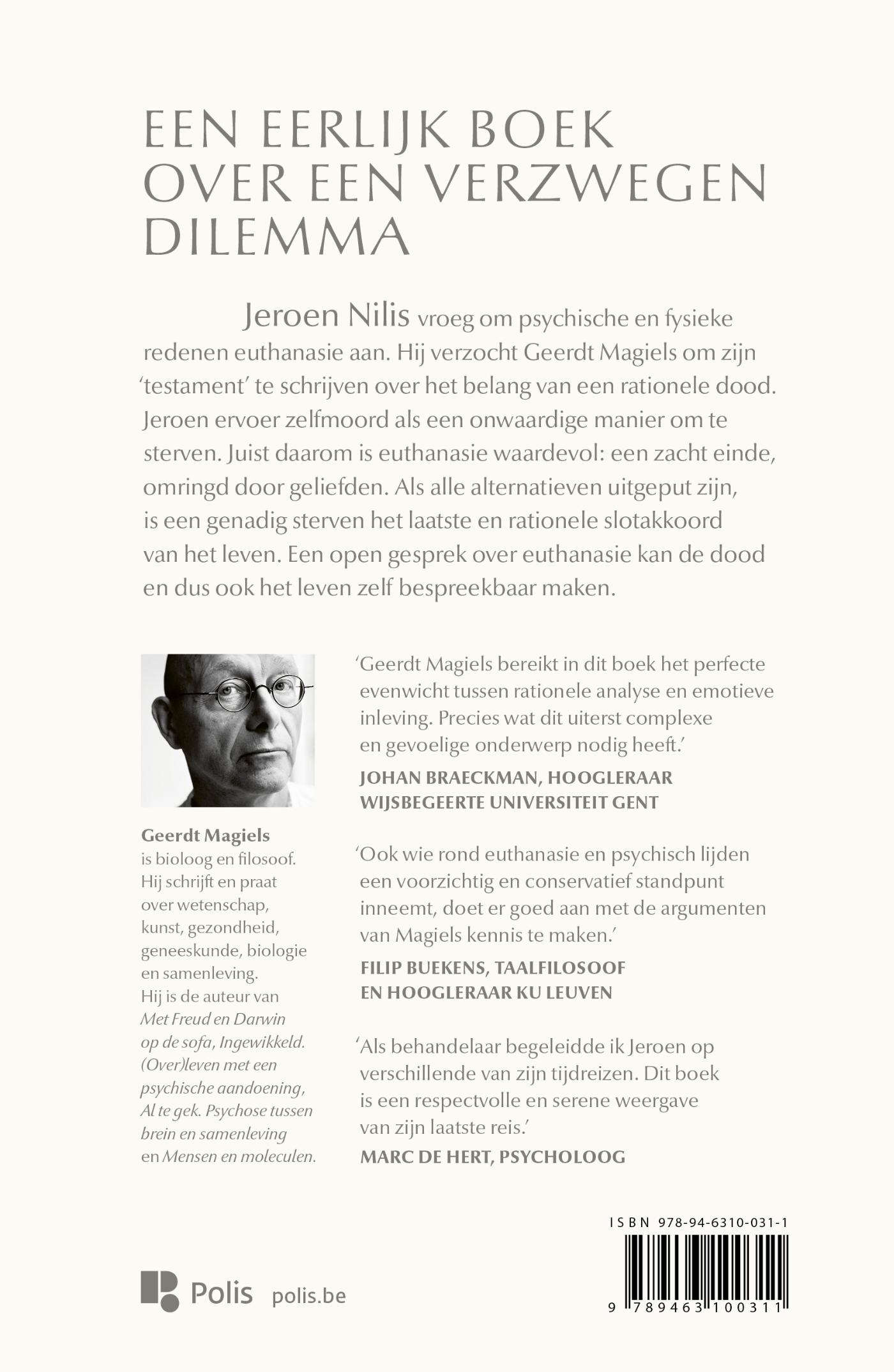 Achterkant van Liever sterven