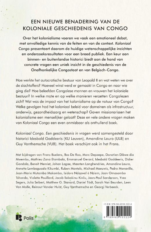 Achterkant van Koloniaal Congo