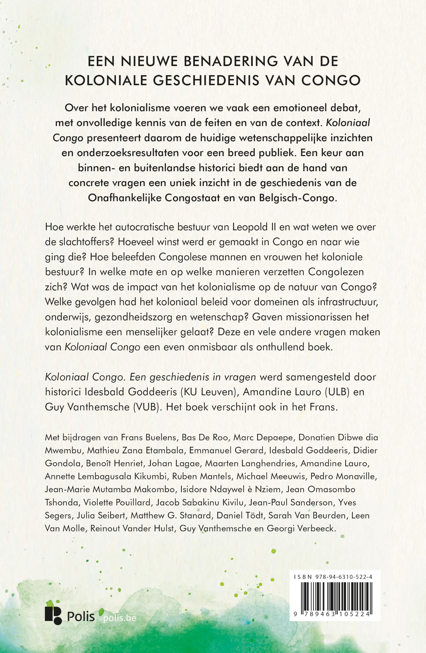 Achterkant van Koloniaal Congo