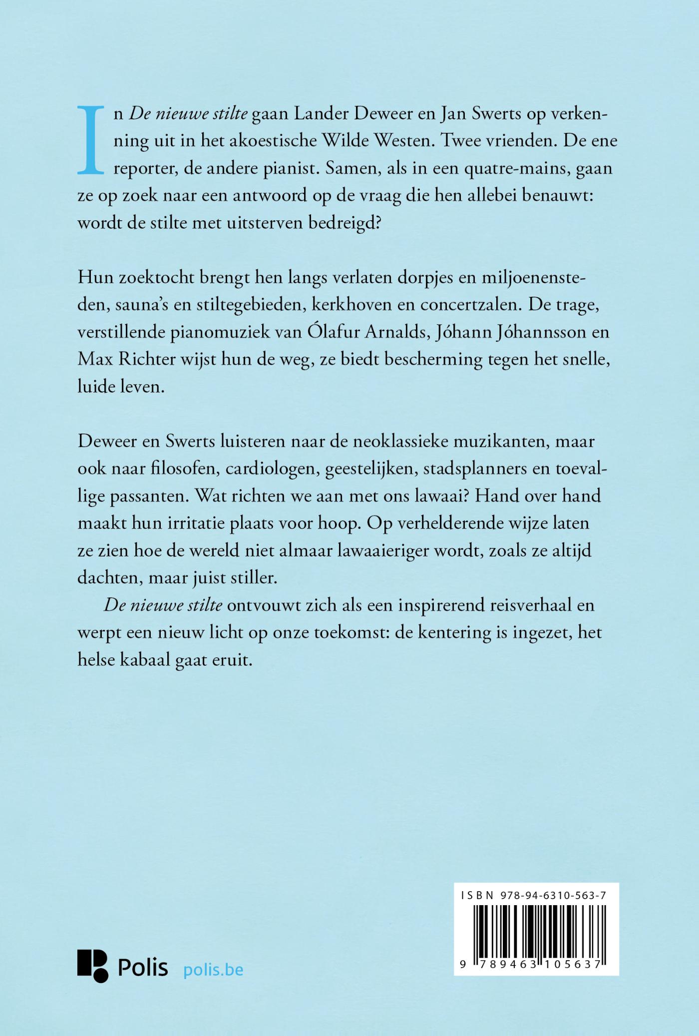 Achterkant van De nieuwe stilte
