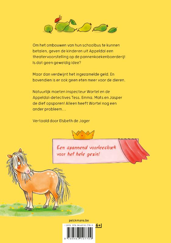 Achterkant van Inspecteur Wortel: Theater op de pannenkoekenboerderij