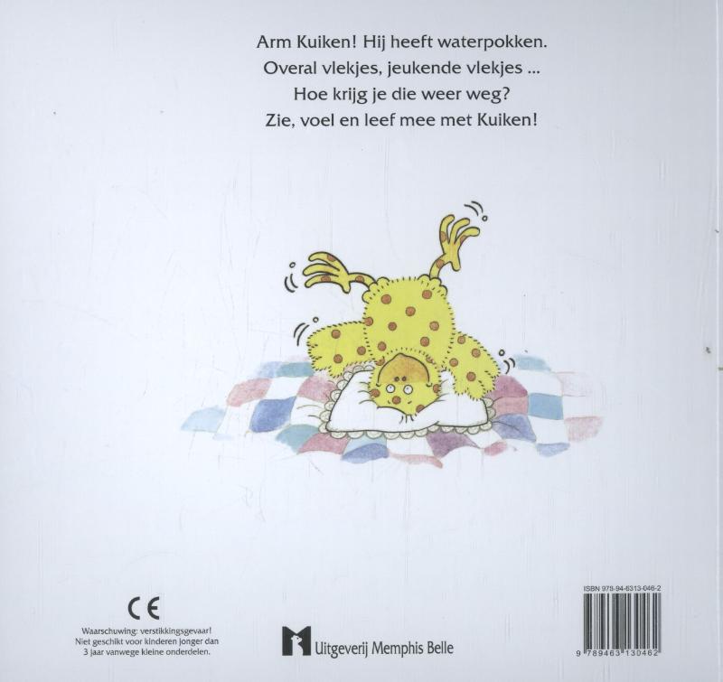 Achterkant van Een kuiken met waterpokken