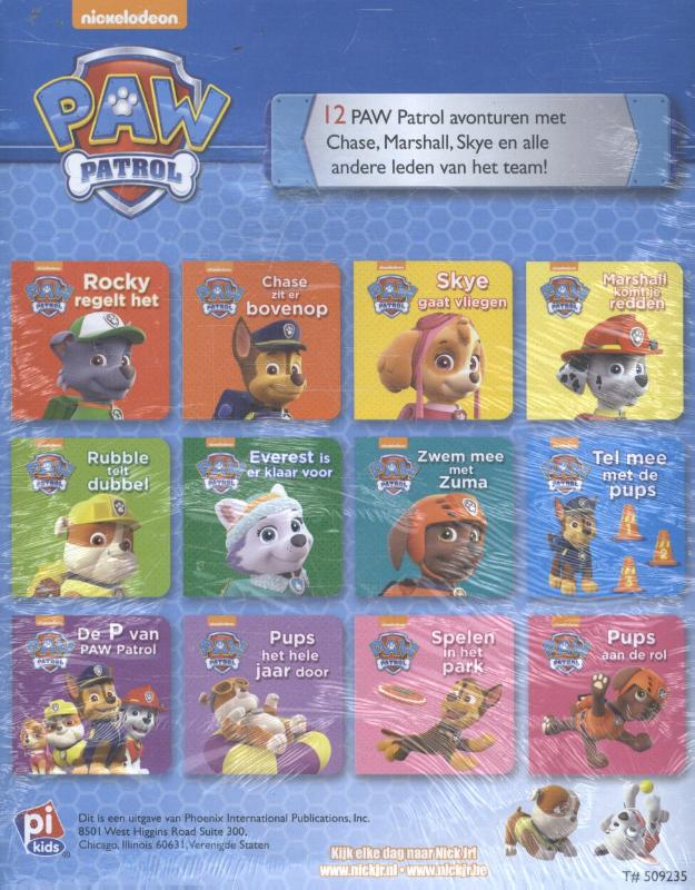 Achterkant van Paw Patrol 12 avonturen