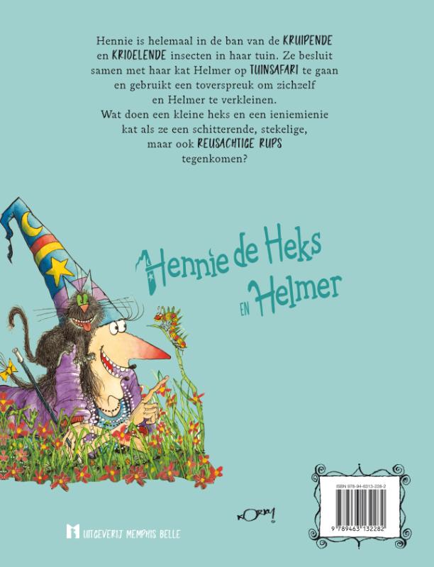 Achterkant van Hennie de Heks op tuinsafari