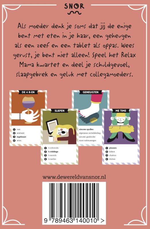 Achterkant van Relax mama kwartet
