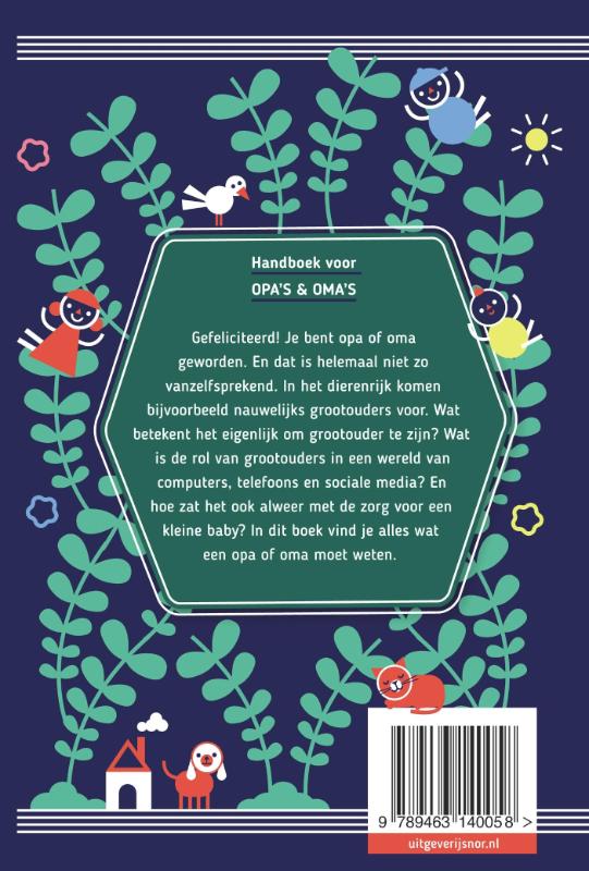 Achterkant van Handboek voor opa's en oma's