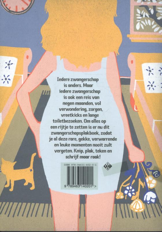 Achterkant van Zwangerschapsplakboek