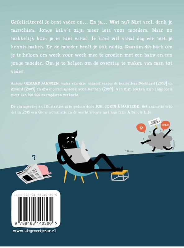 Achterkant van Vaders eerste jaar