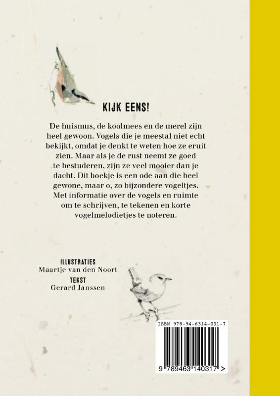 Achterkant van Pocket vogelboek