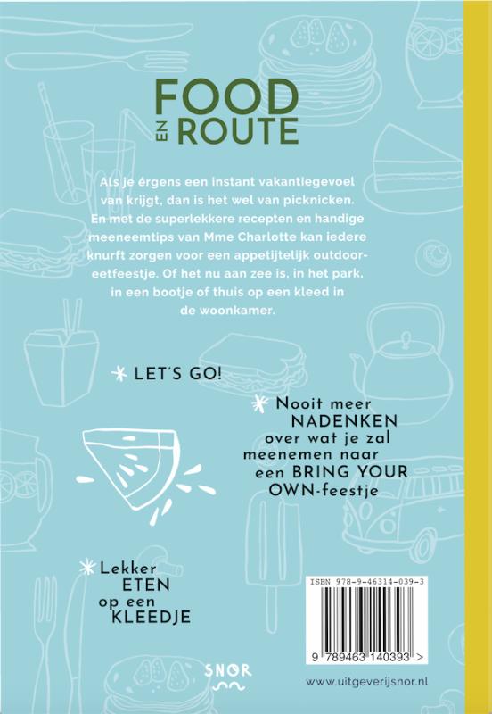 Achterkant van Food en route